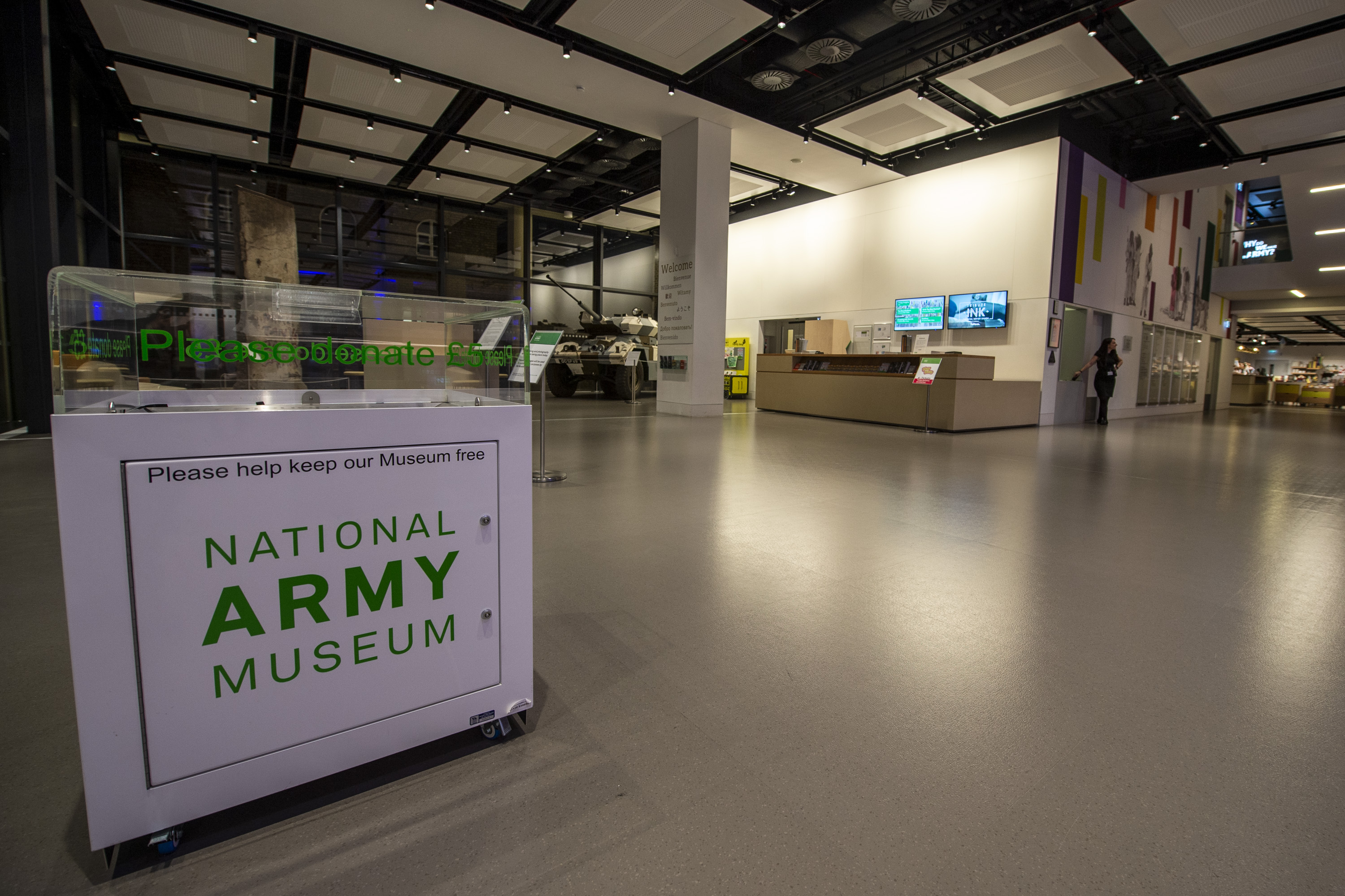 Spacious Foyer at National Army Museum, ideal for events and meetings. - Banner