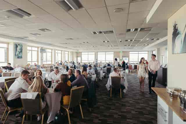 Desert Orchid Suite at Kempton Park: modern event space for corporate gatherings and weddings.