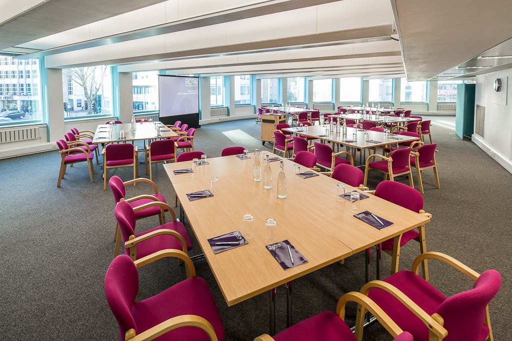 Versatile meeting space in Churchill House, ideal for workshops and corporate events.
