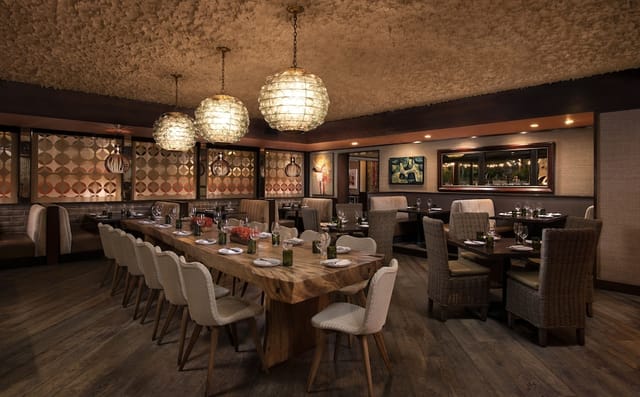 Private dining space with elegant decor for intimate gatherings and corporate events.