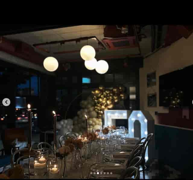 Elegant dining space with candles for upscale events at The Furnace venue.