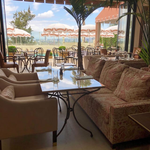 Terrace Dining Room at Sunset Tower Hotel, elegant seating for upscale events and gatherings.