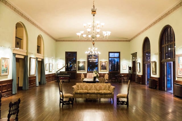 Elegant Lounge & Art Salon in The Ebell, ideal for receptions and networking events.