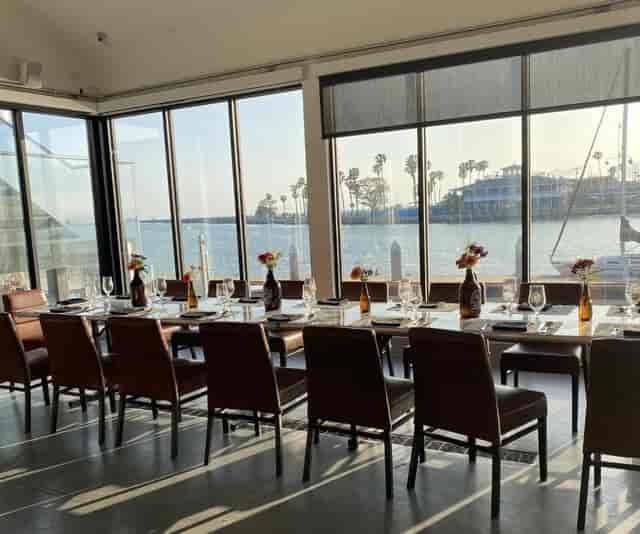 Elegant dining table at Ballast Point Brewing, perfect for upscale events and gatherings.