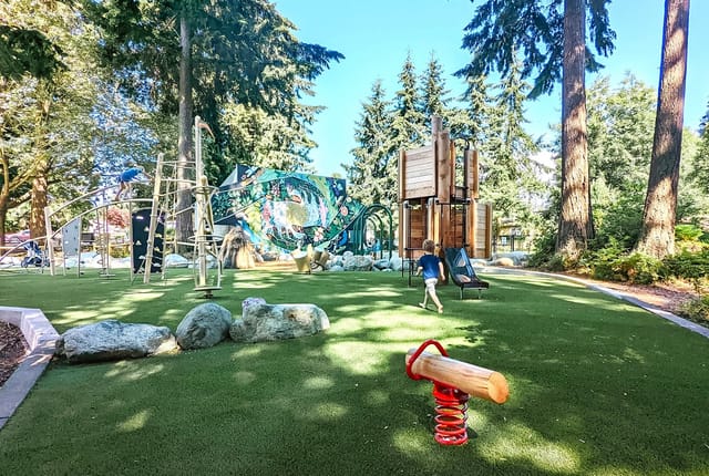 Vibrant playground area in Lynwood for family events and team-building activities.