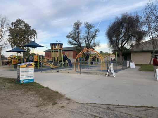 Colorful playground at Victory Vineland Recreation Center for family-friendly events.