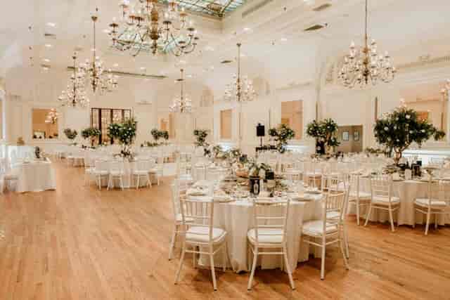 Elegant ballroom in Motivo LA, perfect for weddings and formal events.