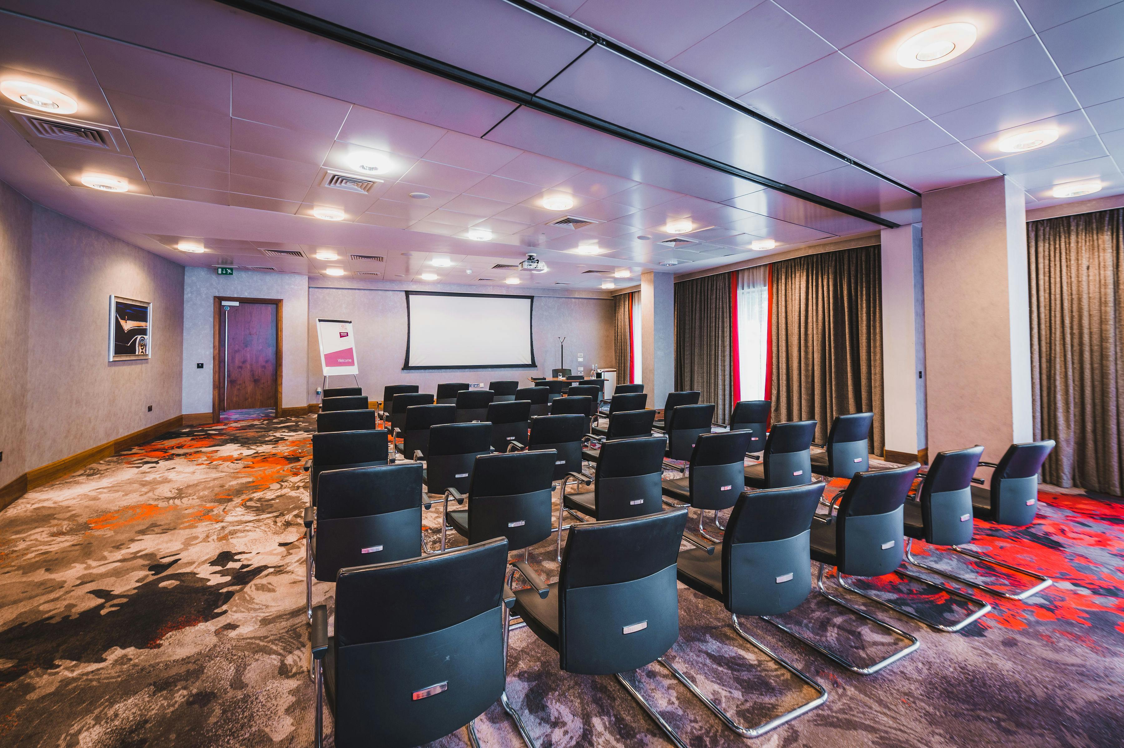 Meeting Room 3&4 at Clayton Hotel Birmingham, modern setup for corporate events and presentations.