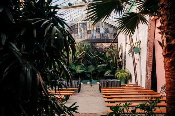 Lush Greenhouse Courtyard in DTLA, perfect for unique events and gatherings.