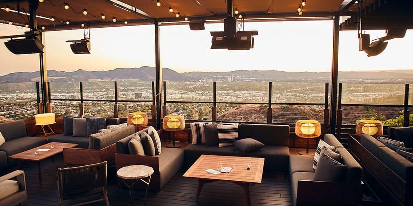 Stylish rooftop venue at The Mint LA with panoramic views for upscale events.