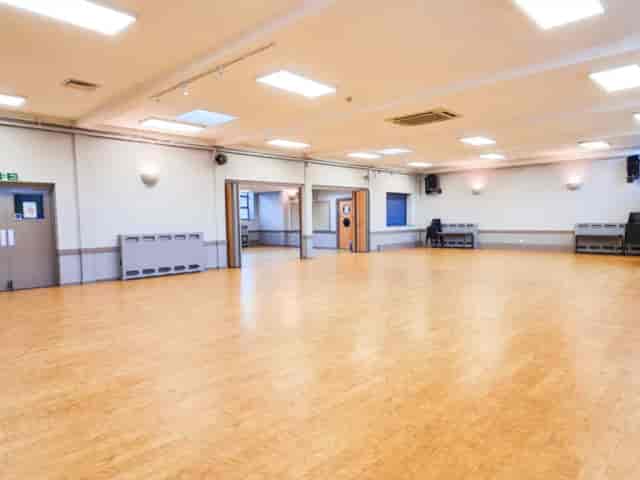 Spacious event room at Hope Corner Community Centre, ideal for meetings and gatherings.