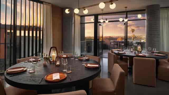 Elegant dining lounge in Caribe Restaurant, perfect for intimate gatherings and corporate events.