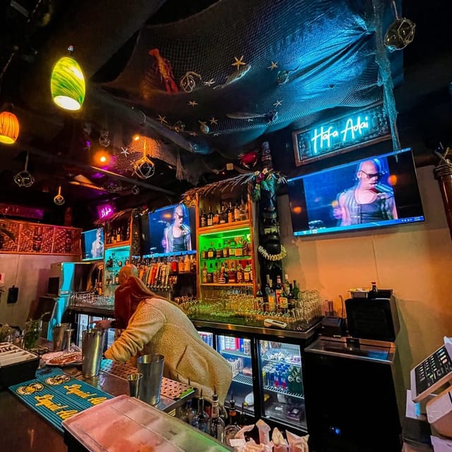 Vibrant bar at Star Gazer Club, ideal for lively events and themed parties.