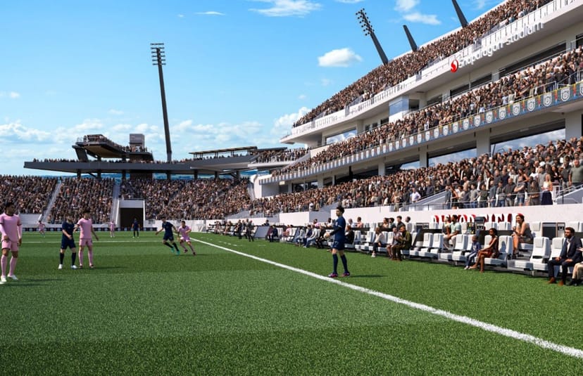 Premium Spaces at Snapdragon Stadium with vibrant crowd, ideal for sports and events.