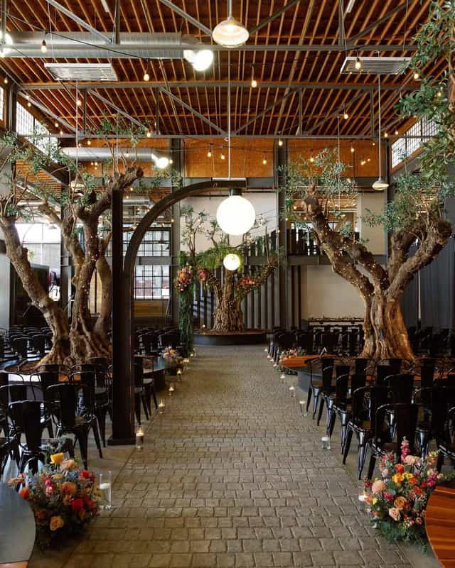 Main Bar at Venue 808 with trees, ideal for weddings and corporate events.