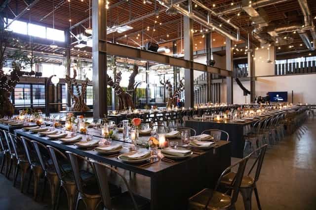 Elegant dining setup at Main Bar, Venue 808 for corporate events and weddings.