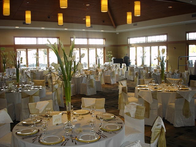 Nautilus Banquet Room with elegant table settings, ideal for weddings and corporate events.