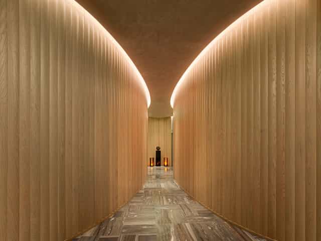 Sleek corridor at Fairmont Century Plaza, ideal for elegant events and gatherings.