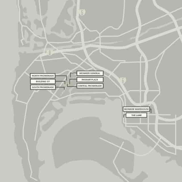 Ingram Plaza event venue map highlighting key locations for optimal navigation.