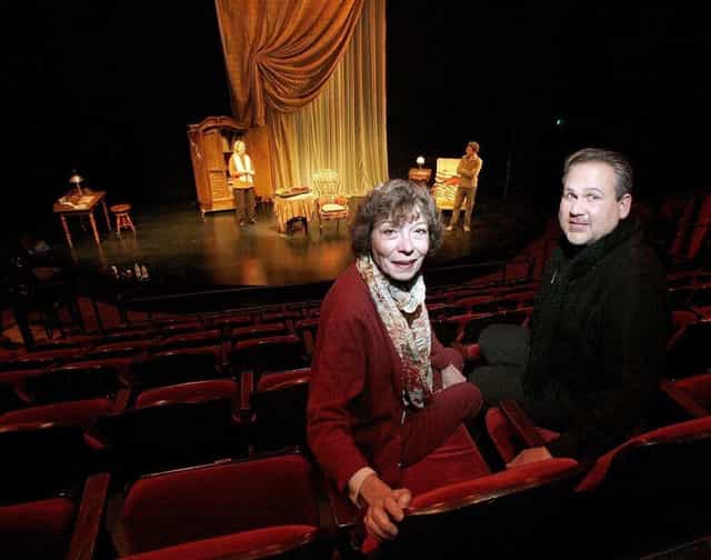 The Colony Theatre 268-seat stage set for performance, ideal for events and gatherings.
