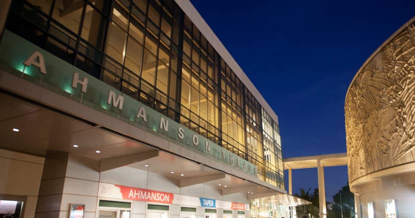 Ahmanson Theatre exterior, modern architecture for events and performances.