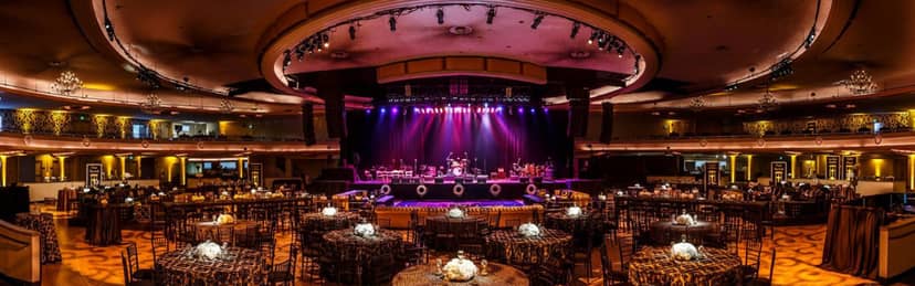Main Ballroom at Hollywood Palladium, elegantly set for a gala or concert event.