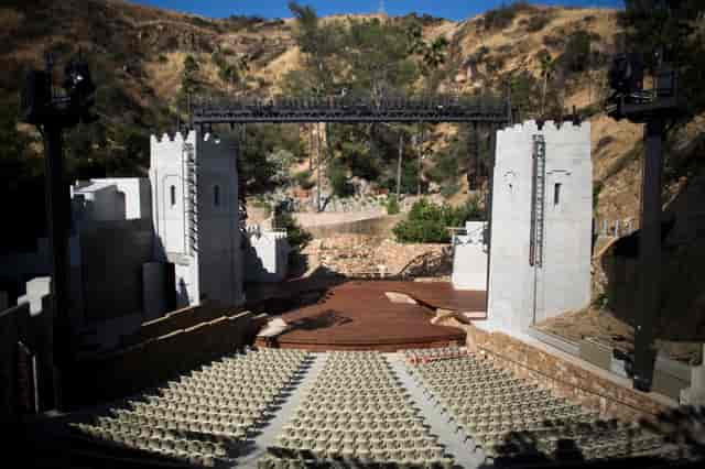 LA Phil performing at The Ford amphitheater, featuring tiered seating for concerts and events.