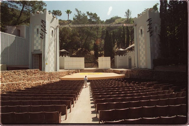 LA Phil concert at The Ford amphitheater with tiered seating and natural backdrop.
