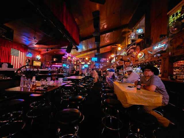 Vibrant dance floor in Cowboy Country, ideal for networking events and gatherings.
