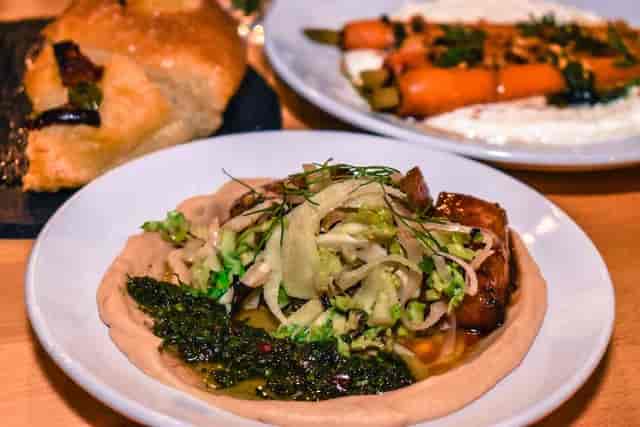 Vibrant dish at Bar Becky, enhancing event catering aesthetics and experience.