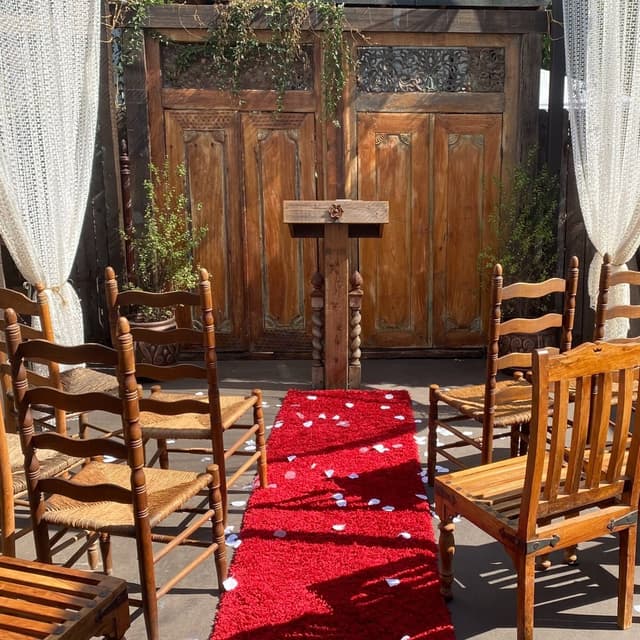 Hitching Post Barn Wedding Backdrop