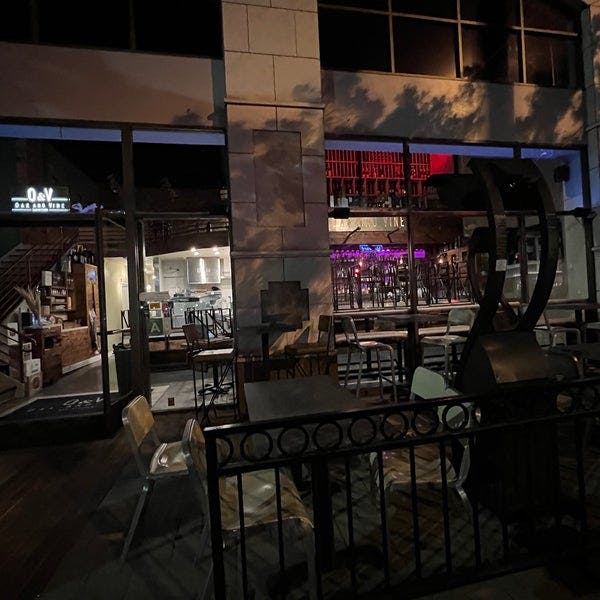 Versatile event space at The Oak and Vine with modern decor for gatherings and networking.