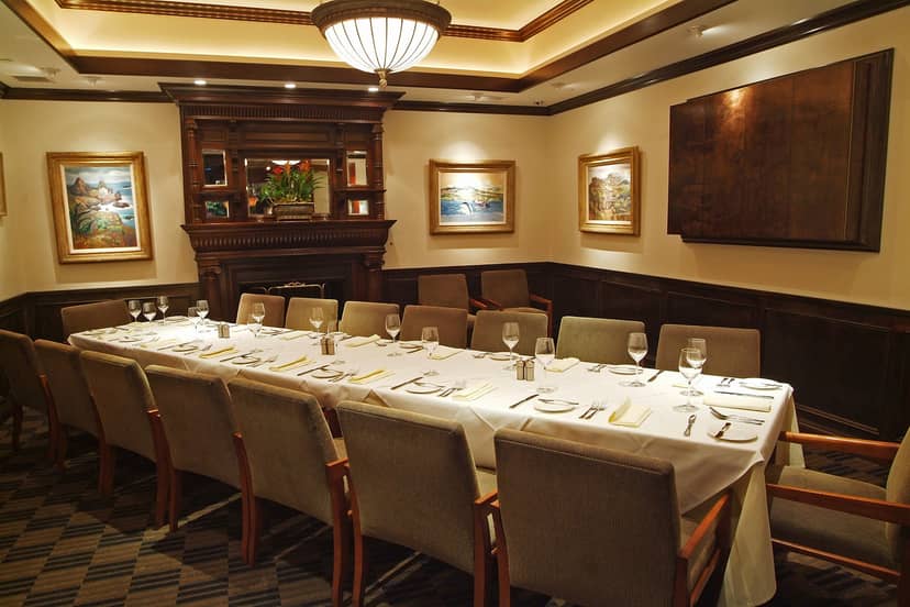 Private Grill Room at Parkway Grill, elegant table setting for intimate dining events.
