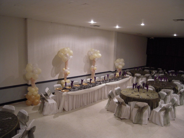 Elegant Knights of Columbus Hall with balloon decor for formal events and celebrations.