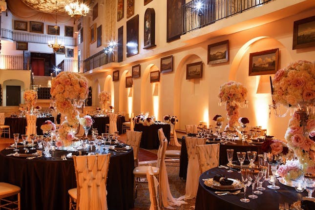 Elegant Spanish Art Gallery at Mission Inn, perfect for weddings and corporate events.