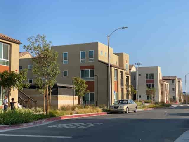 Modern residential complex at Jordan Downs Center, ideal for retreats and team-building events.
