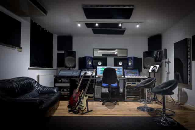 Modern recording studio in Adder Studios, ideal for creative workshops and team-building events.