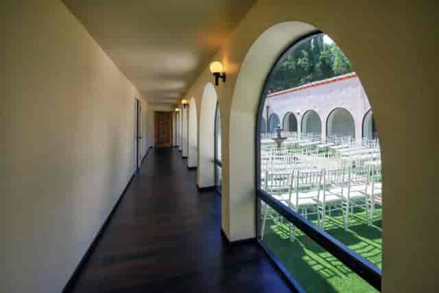 Elegant corridor at Sunset Lounge, Encore Event Center, perfect for weddings and ceremonies.
