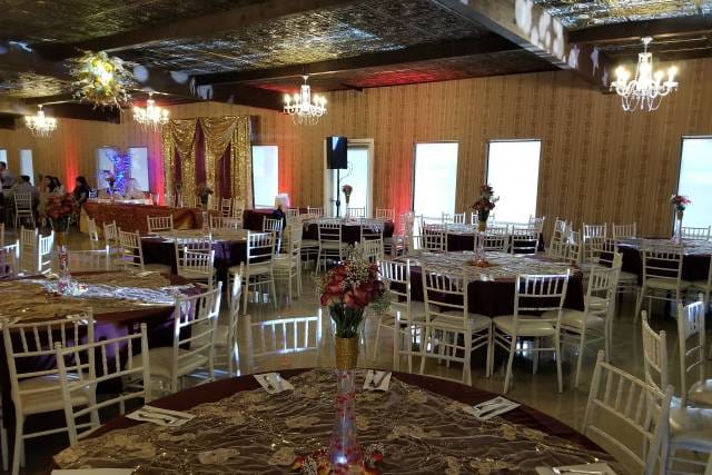 Elegant event space at Sunset Lounge, perfect for weddings and corporate events.
