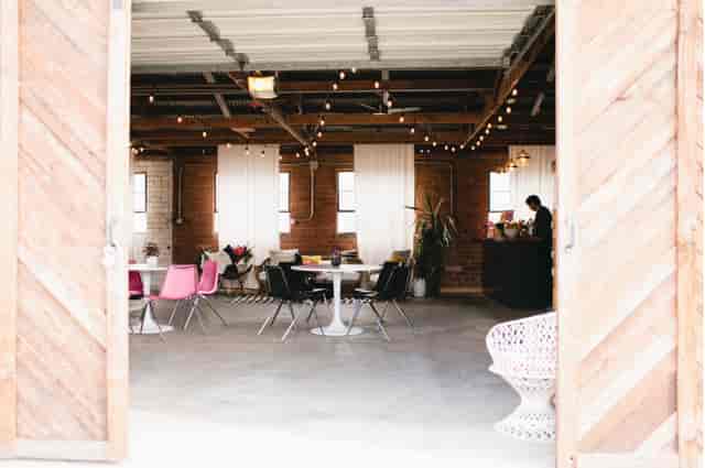 Versatile event space with rustic charm, ideal for gatherings and workshops.