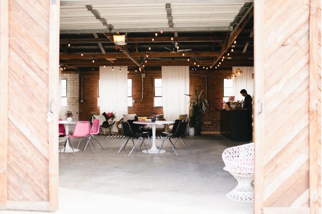 Versatile event space with rustic charm, ideal for gatherings and workshops.