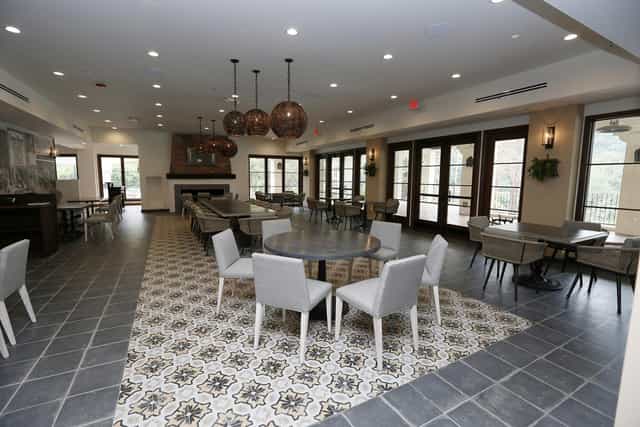 Modern bar at The Sycamore Restaurant, ideal for events and gatherings.