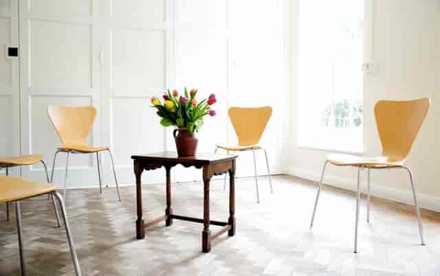 Small Meeting Room with chairs and table for workshops and team meetings in Brentford.