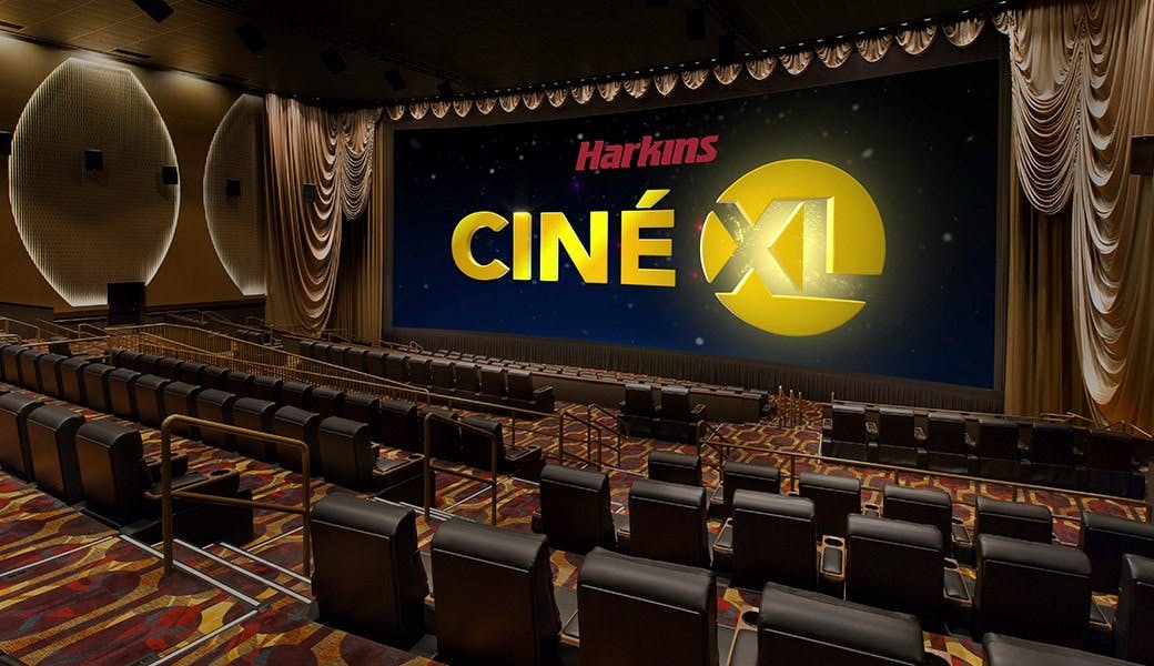 Harkins Theatres Cerritos 16 auditorium with plush seating for corporate events and screenings.