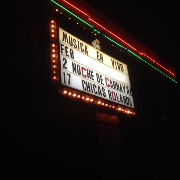Main Hall at Panamerican Night Club with vibrant marquee for live music events.