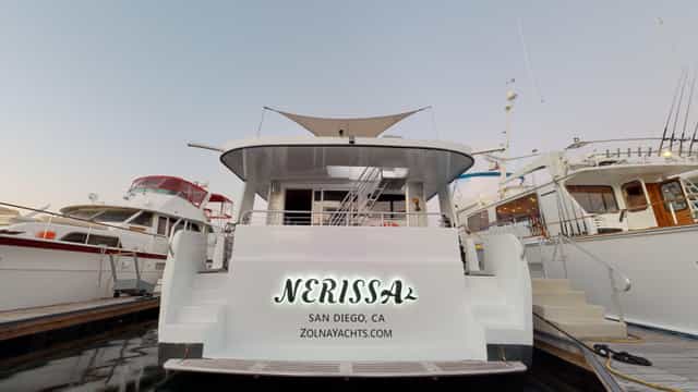 Nerissa Yacht in San Diego, sleek design for corporate retreats and upscale events.