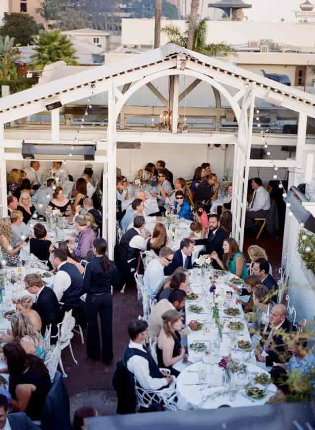 Elegant dining setup in Old Venice Restaurant for networking events and celebrations.