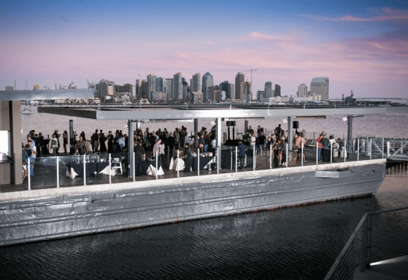 Harbor Float at Coasterra: modern waterfront venue for corporate and social events.