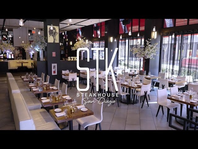 Private dining suite at STK Steakhouse San Diego, ideal for corporate events and gatherings.