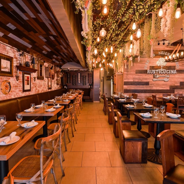 Charming rustic restaurant patio for intimate gatherings and corporate events.